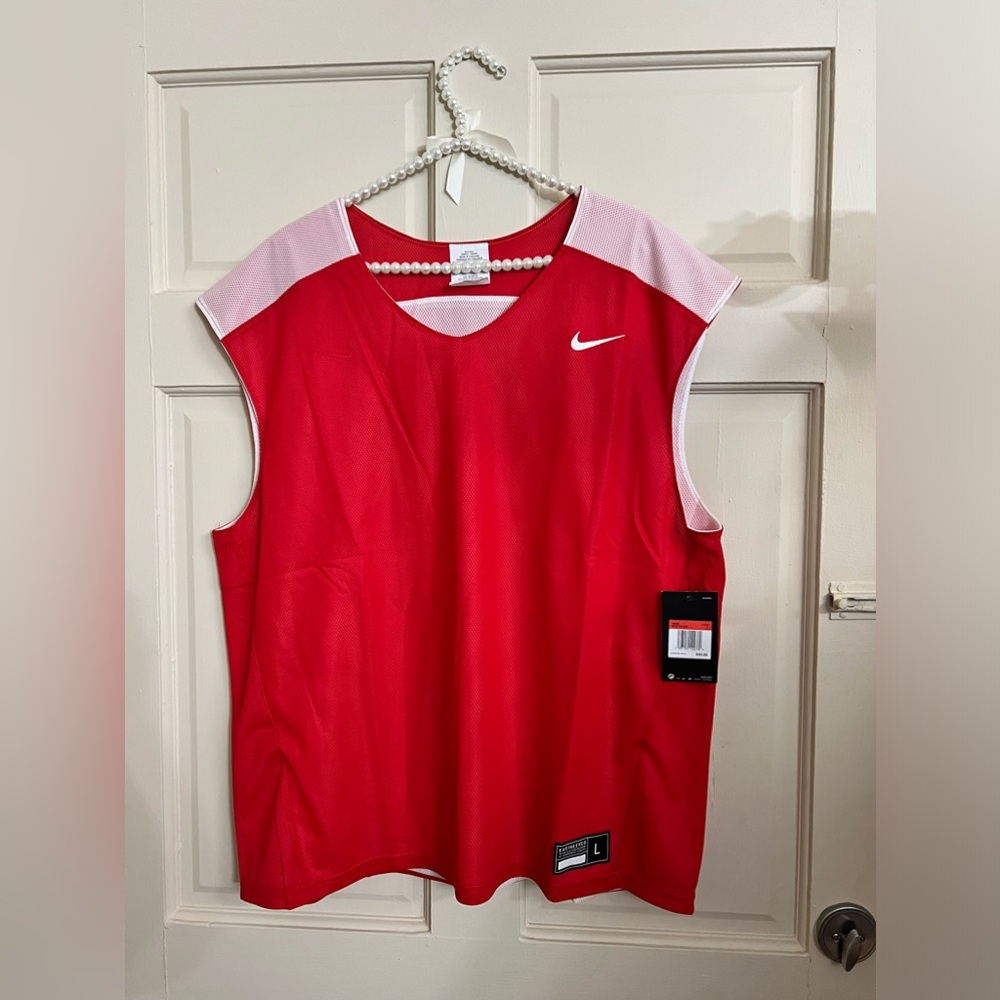 Nike Reversible Lacrosse Training Jersey Mens Sz L & Sz 3 XL RED  White NWT